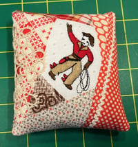 Image 1 of Cowboy Embroidered Pincushion