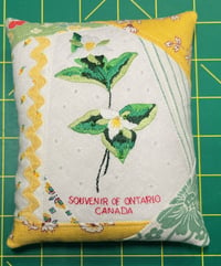 Image 1 of Ontario Canada Embroidered Pincushion