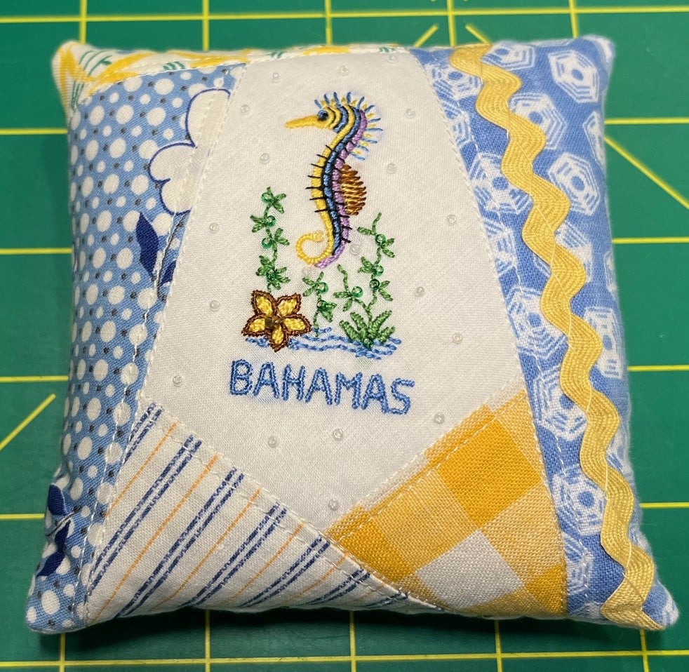 Image of Bahamas Embroidered Pincushion