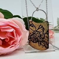 Image 1 of Enamel Pendant - Floral Nature Lover (EJ063)