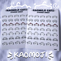 Image 1 of Kaomoji Cats Clear Sticker Sheet