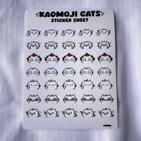 Image 2 of Kaomoji Cats Clear Sticker Sheet