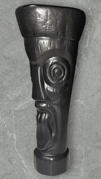 Image 1 of Katiki ARTIST SERIES Castaways No.1 Tiki Mug (Satin Black) Limited Edition of 10 FREE SHIPPING