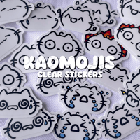 Image 1 of Kaomoji Cats Clear Stickers