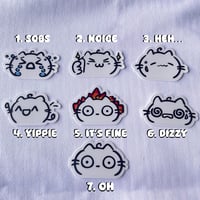 Image 2 of Kaomoji Cats Clear Stickers
