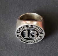 Image 3 of BLACK AND WHITE SUPPORTER 13 RING