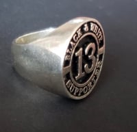 Image 4 of BLACK AND WHITE SUPPORTER 13 RING