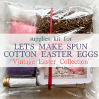 Image 1 of “Let’s Make Spun Cotton Easter Eggs” - Supplies kit  for "Vintage Easter Collection" 