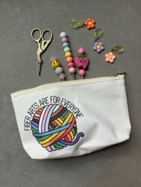 Image 3 of fiber arts are for everyone // accessory pouch with t bottom 