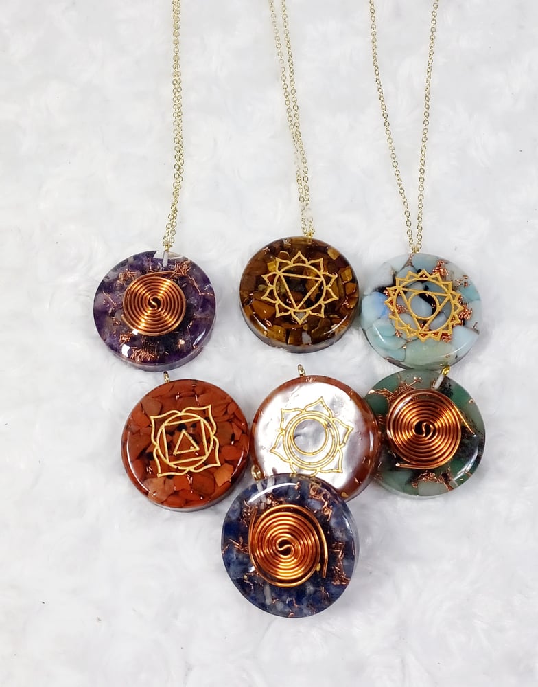 Image of Chakra Orgonite necklaces 