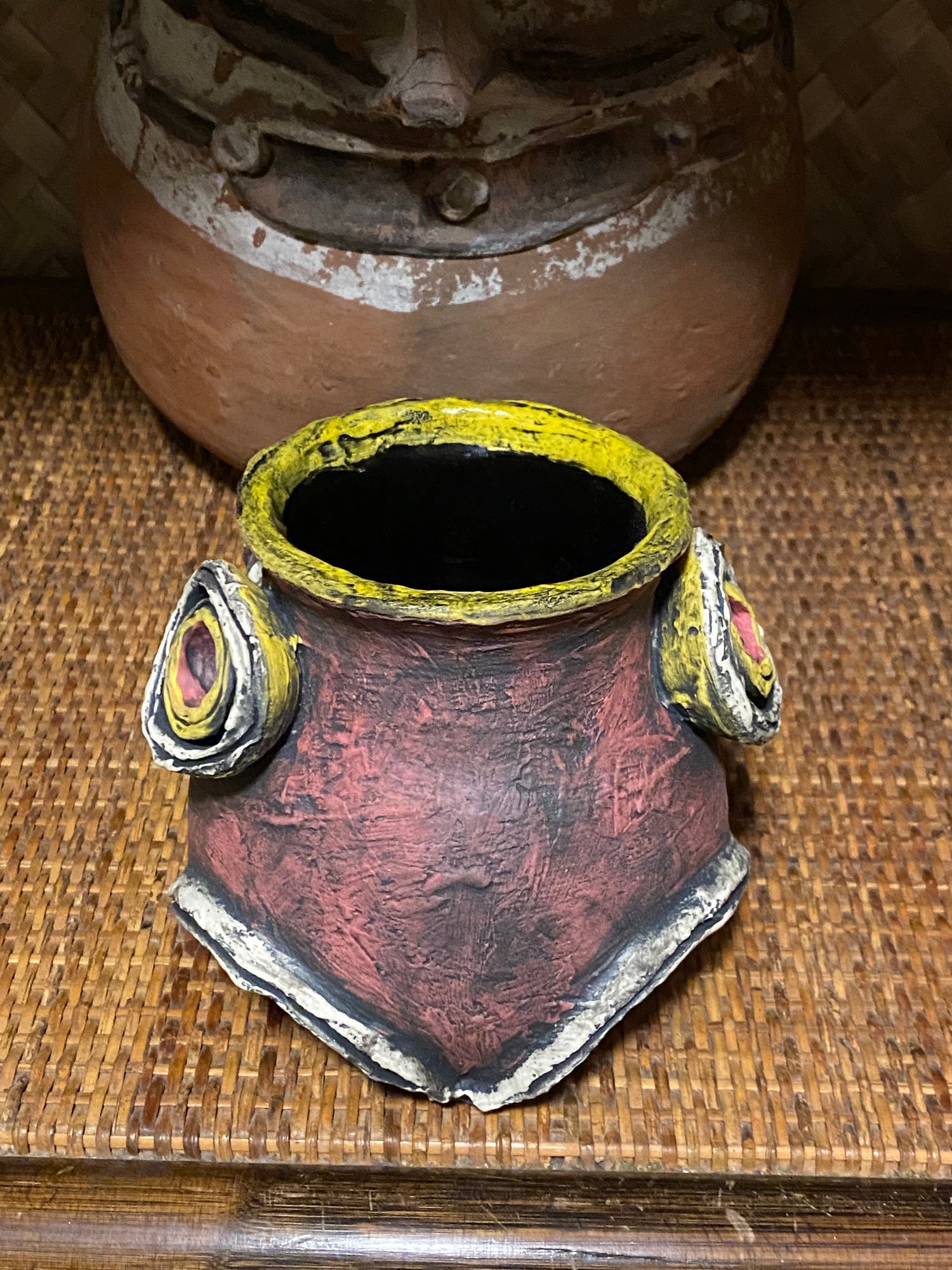 Image of 1/1 Wheel Thrown PNG Inspired Sago Pot - Mug/Small Bowl (a) - US Shipping Included