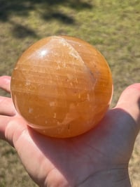 Image 3 of Honey Calcite Sphere #2389