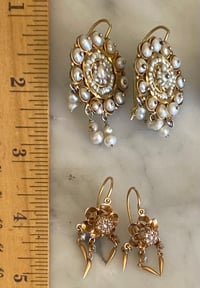 Image 4 of VICTORIAN DIAMOND EARRINGS