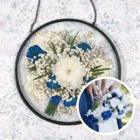 Image 3 of Round frame - Wedding Bouquet Preserved