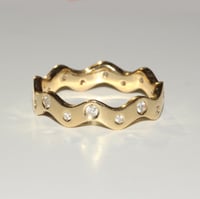 Image 1 of Sparkling Wave Band Ring