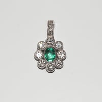 Image 1 of Emerald Halo Clip Pendant