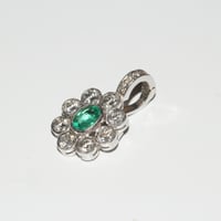 Image 2 of Emerald Halo Clip Pendant