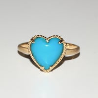 Image 1 of Sleeping Beauty Turquoise Heart Ring