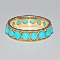 Image 2 of Turquoise Eternity Band Ring