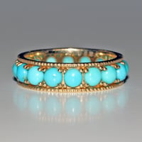 Image 1 of Turquoise Eternity Band Ring