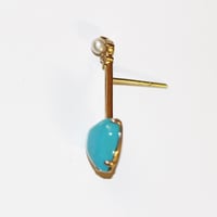 Image 2 of Large Sleeping Beauty Turquoise Bar Earring