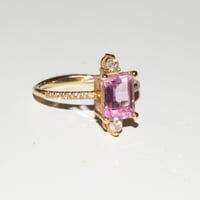 Image 2 of Sparkling Pink Topaz Ring