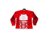 Image 2 of Sade Adu Akira kanji art dept Hurricane Katrina 05 custom made screen red/white sweatshirt