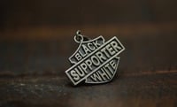 Image 1 of BLACK AND WHITE HARLEY BAR AND SHIELD SUPPORTER PENDANT
