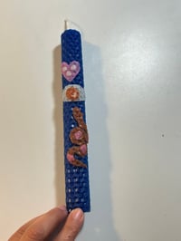 Image 3 of Blue Wisdom Snake Heart Candle