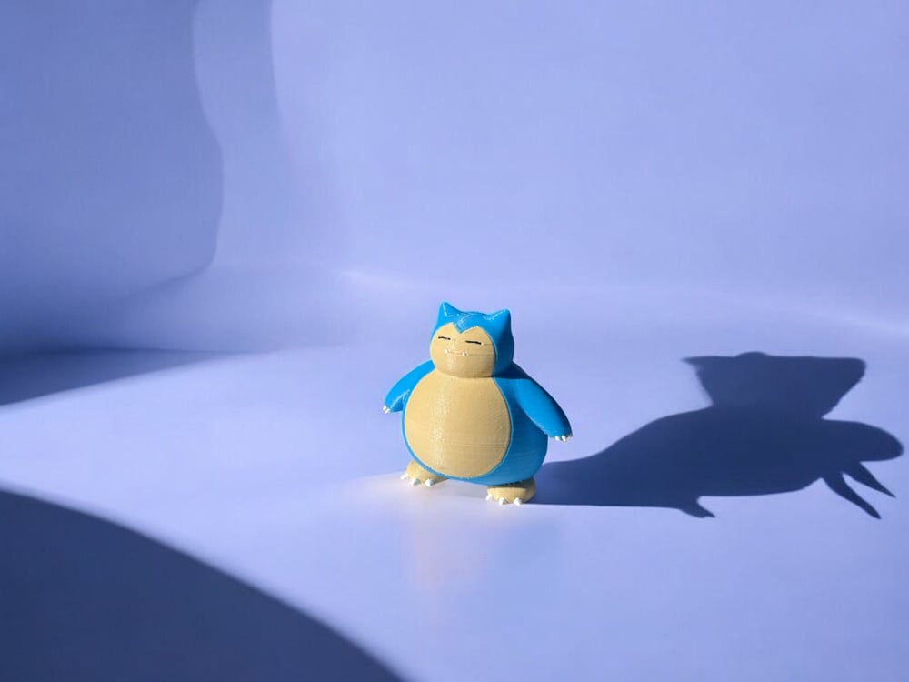 Image of Snorlax Minifigure 3D printed (Small - 2 Inch) Pocket-sized Pokemon