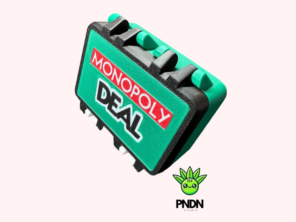 Image of Monopoly Deal Storage Case - Custom 3D Printed, Snap-Tight Lid, Eco-Friendly, Durable Game Box