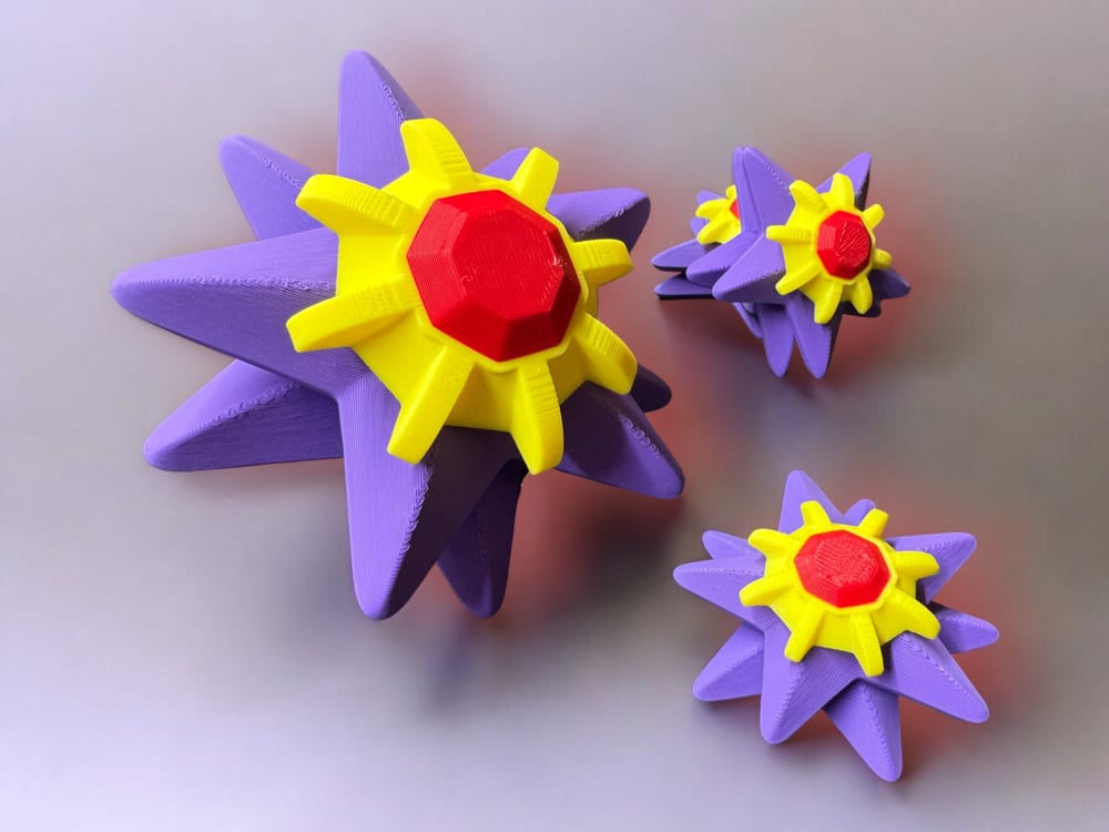 Image of Pokemon Starmie Star fidget spinner Charm Desk Toy 3D Printed Eco friendly Multiple Sizes