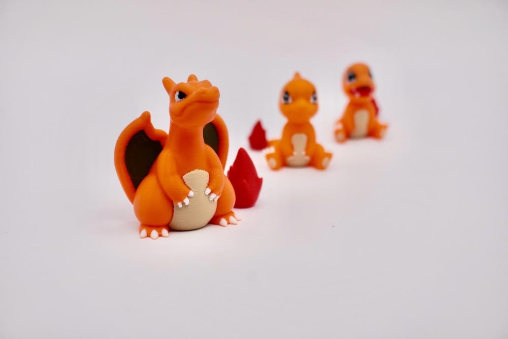 Image of Charizard Fire Minifigure 3D printed (Mini - 1 Inch) Pokemon Collectible charmander charmeleon fi...
