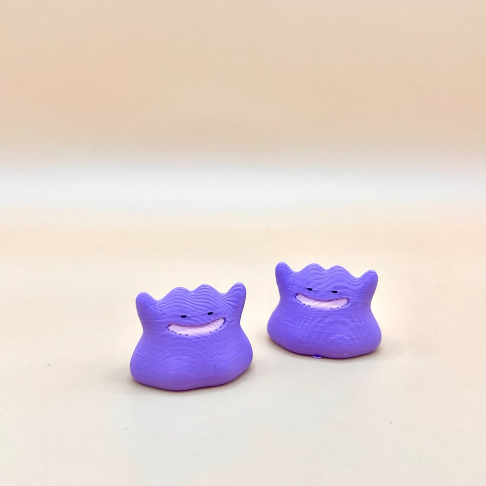 Image of Ditto Minifigure 3D printed (Mini - 1 Inch) Pocket-sized Pokemon