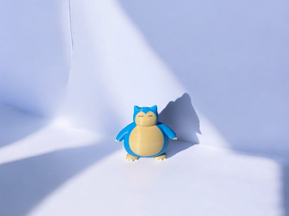 Image of Snorlax Minifigure 3D printed (Small - 2 Inch) Pocket-sized Pokemon