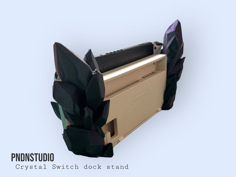 Image of Nintendo Switch Crystal Dock (CLASSIC/OLED)- Elegant Docking Station, Cradle Display, Enhanced Ga...