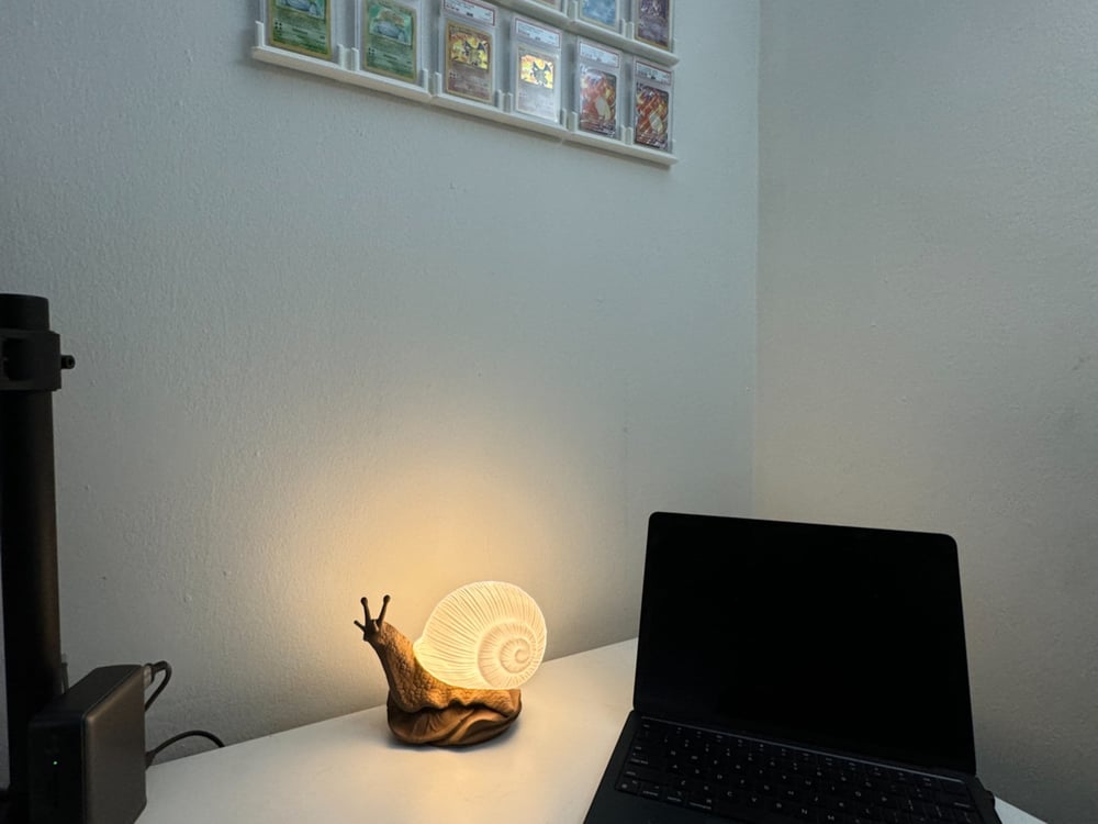 Image of Bright Snail Desk Lamp - Night Light, Vibrant Home Decor, Bedside Lamp, Nature, office decoration...
