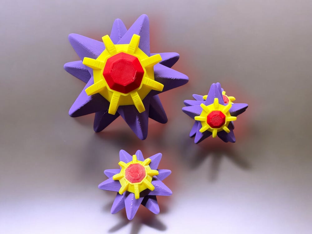 Image of Pokemon Starmie Star fidget spinner Charm Desk Toy 3D Printed Eco friendly Multiple Sizes