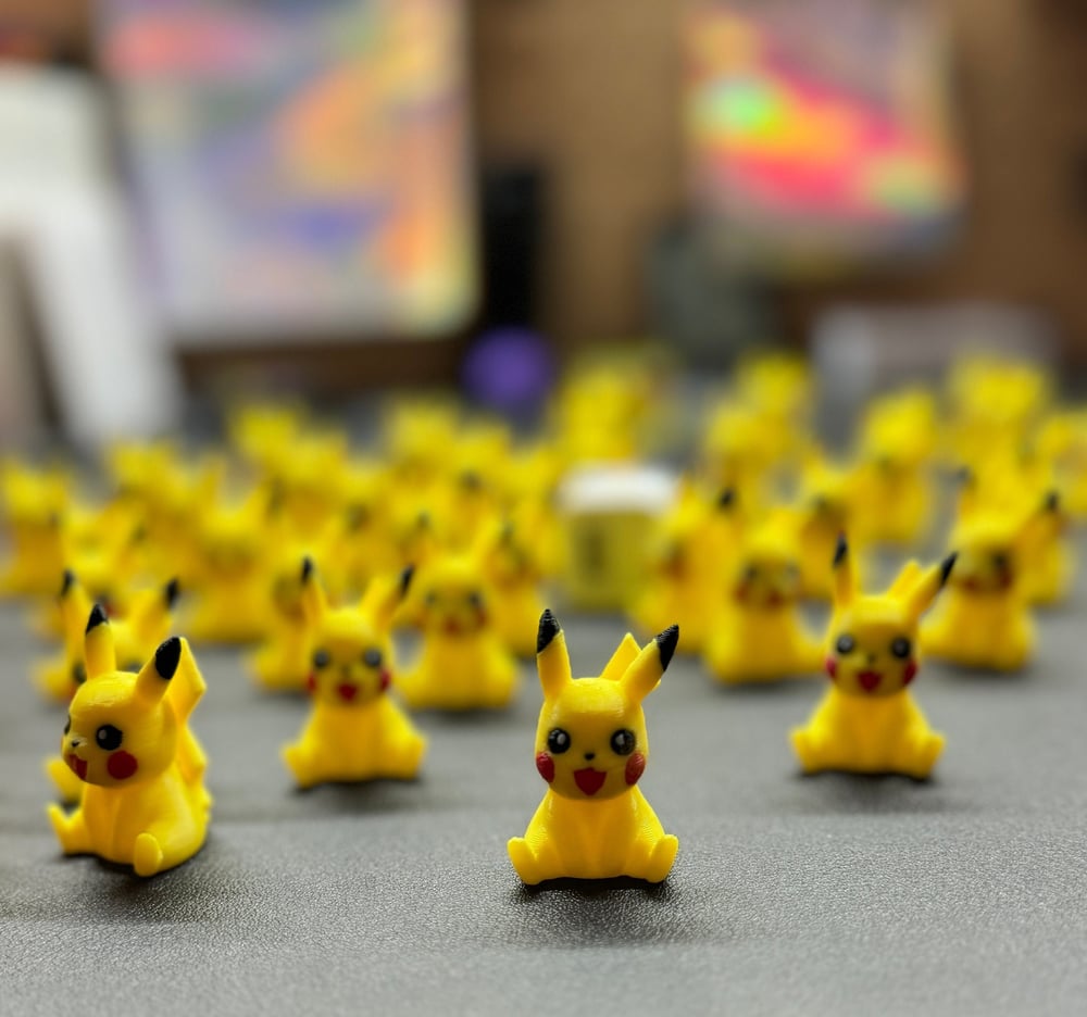 Image of Pikachu Figurine - Pokémon, Electric Type - Durable and Eco-Friendly 3D printed