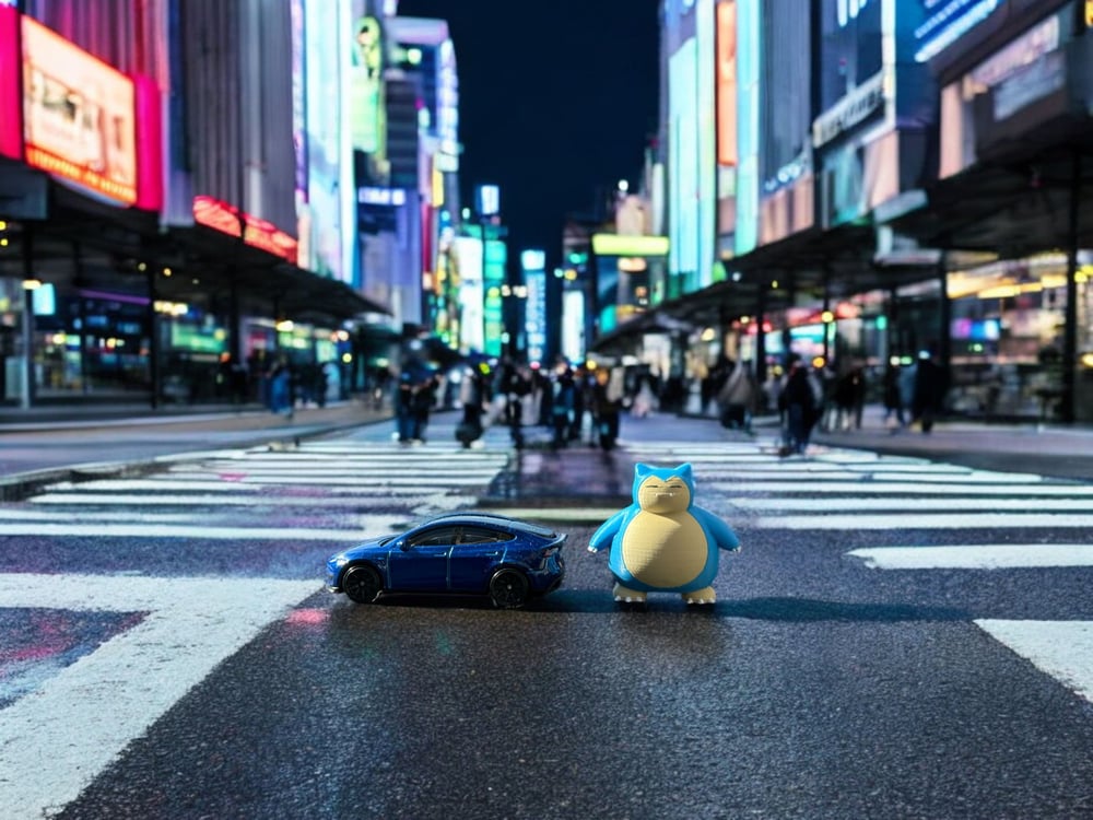 Image of Snorlax Minifigure 3D printed (Small - 2 Inch) Pocket-sized Pokemon