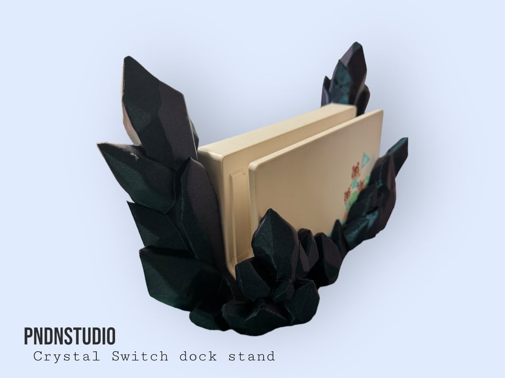 Image of Nintendo Switch Crystal Dock (CLASSIC/OLED)- Elegant Docking Station, Cradle Display, Enhanced Ga...