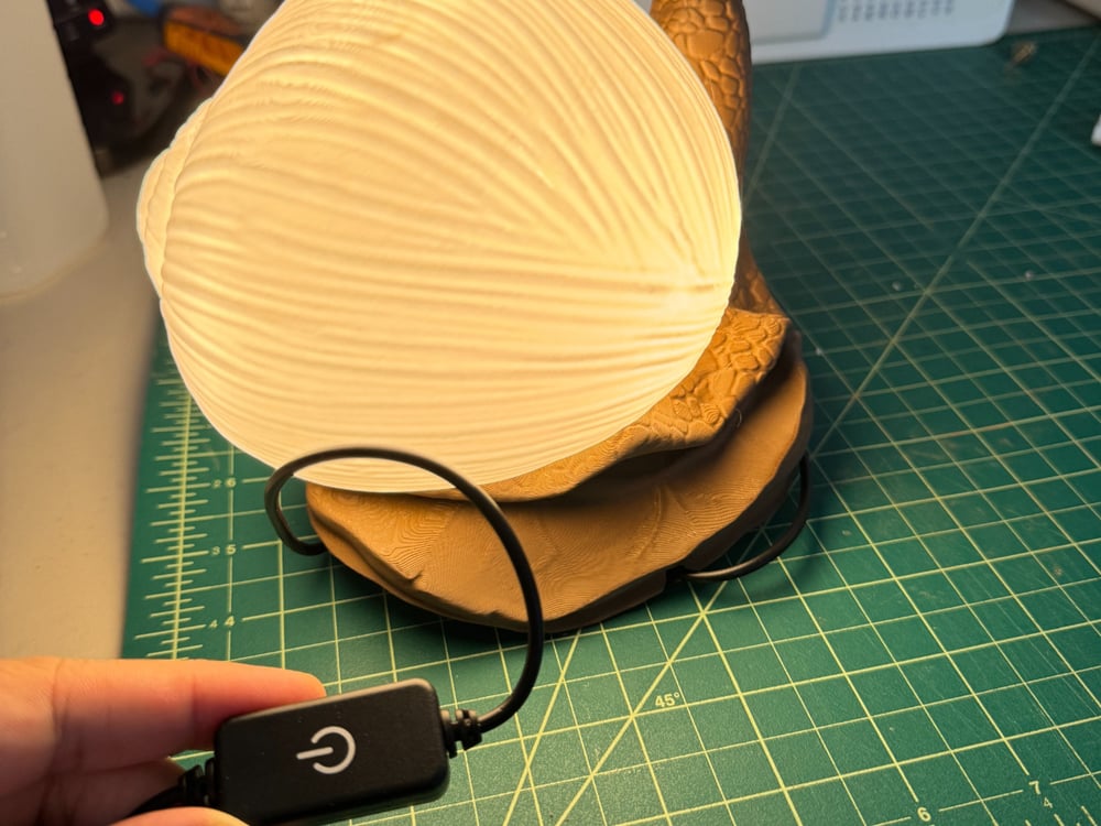 Image of Bright Snail Desk Lamp - Night Light, Vibrant Home Decor, Bedside Lamp, Nature, office decoration...
