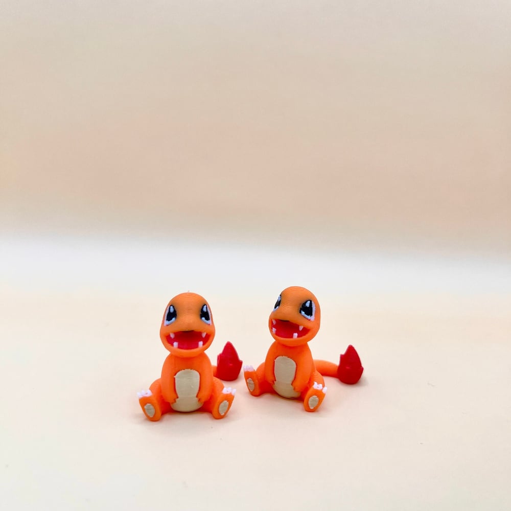 Image of Charmander Minifigure 3D printed (Mini - 1 Inch) Pokemon Collectible