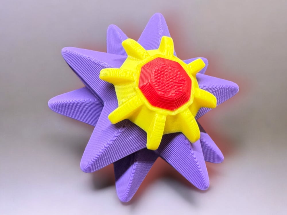Image of Pokemon Starmie Star fidget spinner Charm Desk Toy 3D Printed Eco friendly Multiple Sizes