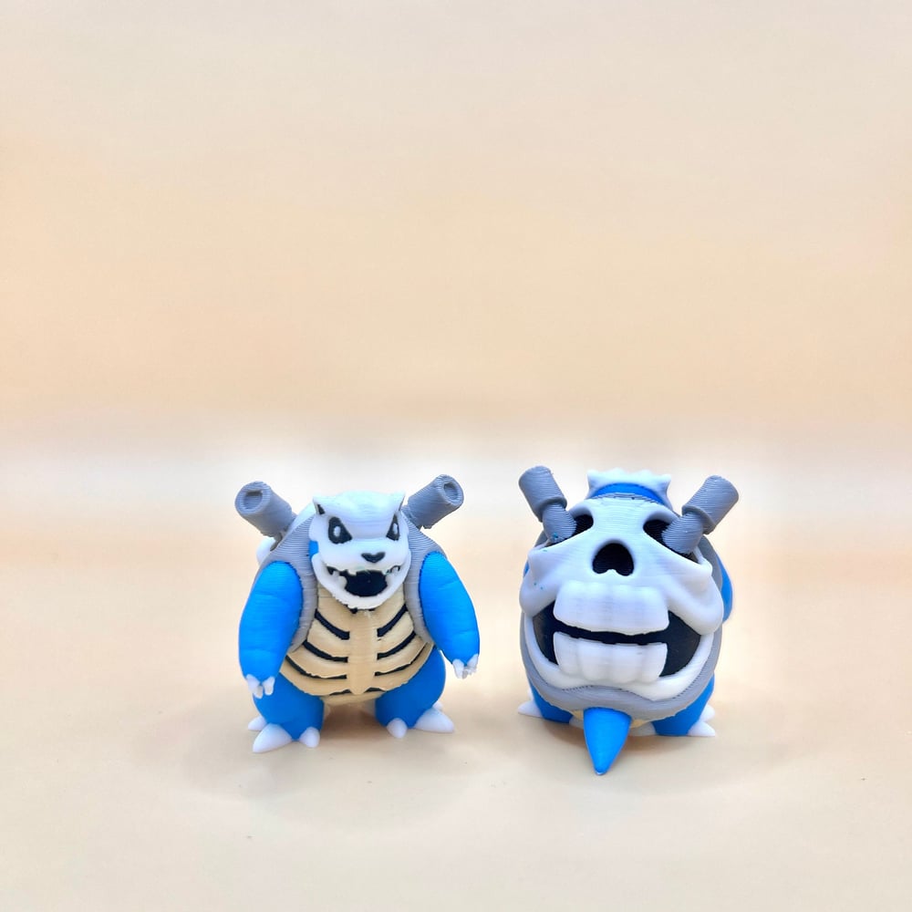 Image of Halloween Blastoise skeleton Costume Figurine Type - Durable and Eco-Friendly trinket charm - 3D ...