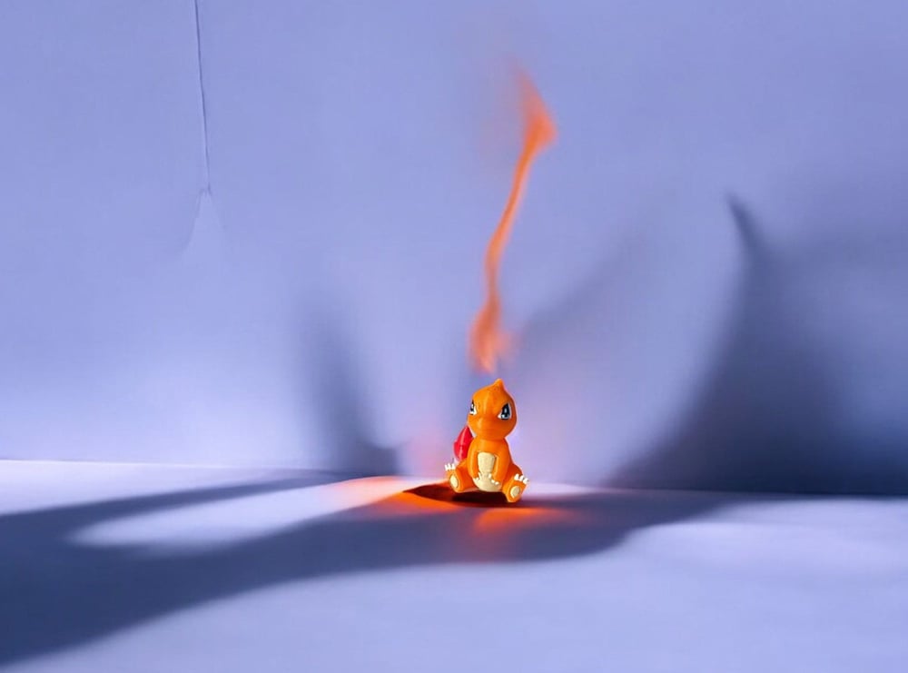 Image of Charmeleon Minifigure 3D printed (Mini - 1 Inch) Pokemon Collectible