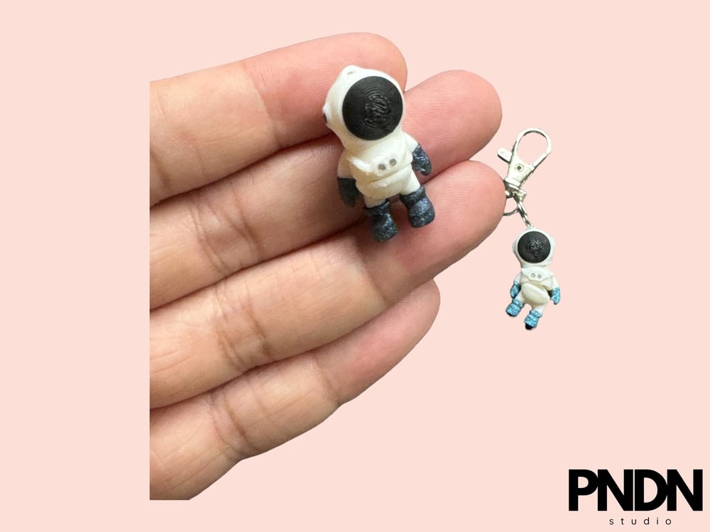Image of Articulated Tiny Astronaut - Fidget Astronaut figurine, Astronaut Keychain - 3D Printed, Eco-Frie...