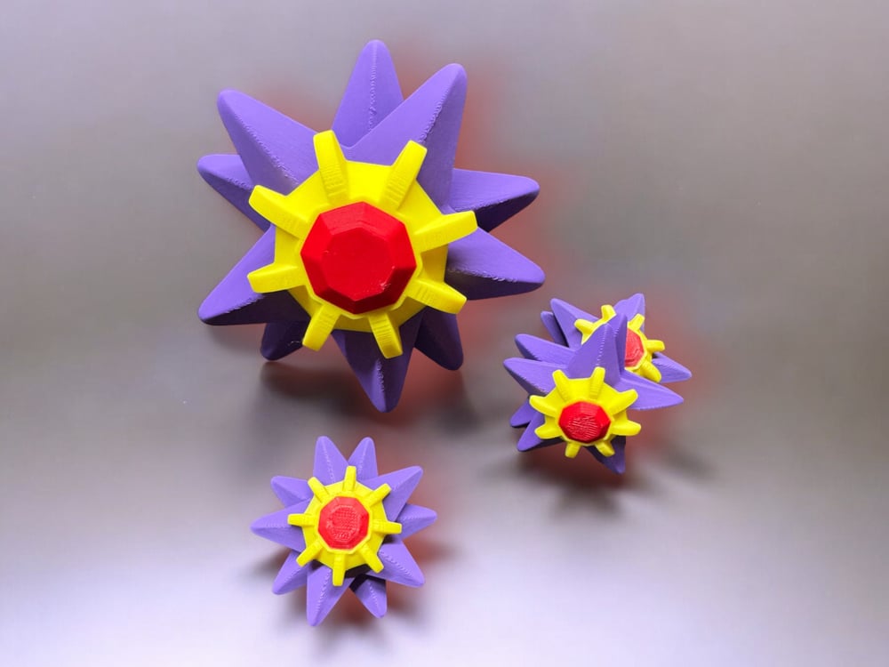 Image of Pokemon Starmie Star fidget spinner Charm Desk Toy 3D Printed Eco friendly Multiple Sizes
