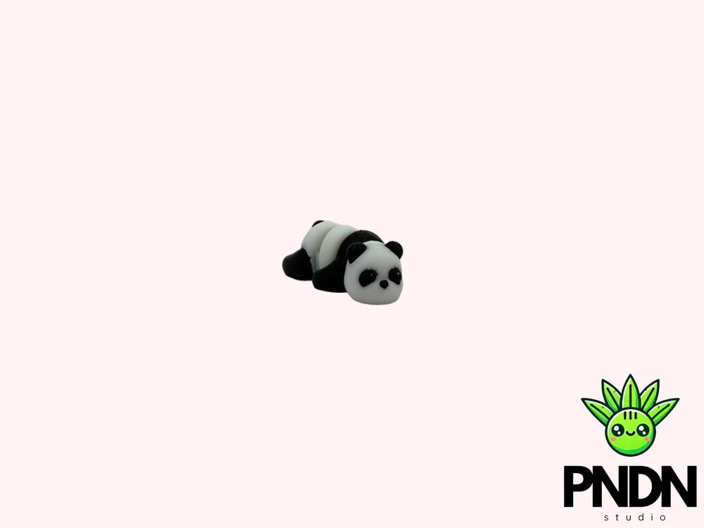 Image of Panda - Tiny Fidget/Articulate Flexi Toy Keychain Adorable 3D Printed - Cute, Durable, and Eco-Fr...