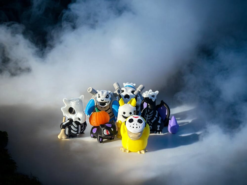 Image of Halloween Blastoise skeleton Costume Figurine Type - Durable and Eco-Friendly trinket charm - 3D ...